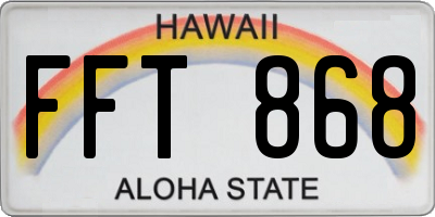 HI license plate FFT868