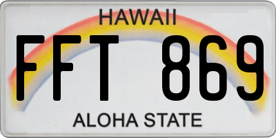 HI license plate FFT869