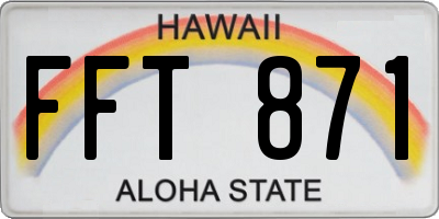 HI license plate FFT871