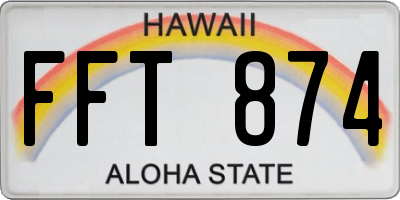 HI license plate FFT874