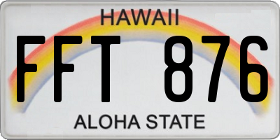 HI license plate FFT876