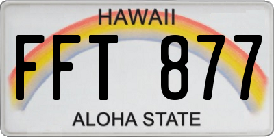 HI license plate FFT877