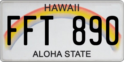 HI license plate FFT890