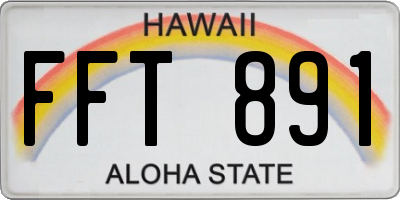 HI license plate FFT891