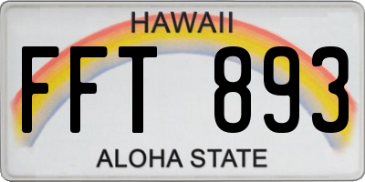 HI license plate FFT893