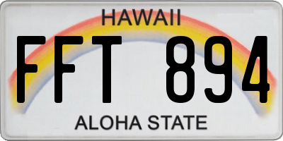 HI license plate FFT894