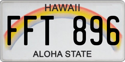 HI license plate FFT896