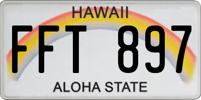 HI license plate FFT897