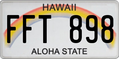 HI license plate FFT898