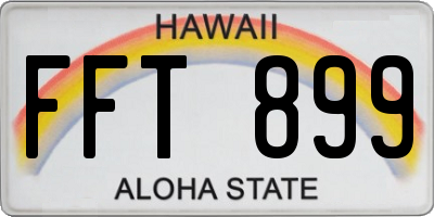 HI license plate FFT899