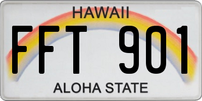 HI license plate FFT901
