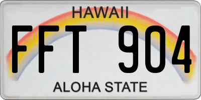 HI license plate FFT904