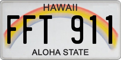 HI license plate FFT911