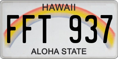 HI license plate FFT937