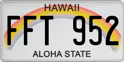HI license plate FFT952