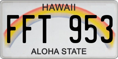 HI license plate FFT953