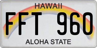 HI license plate FFT960