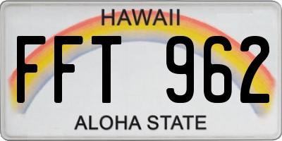 HI license plate FFT962