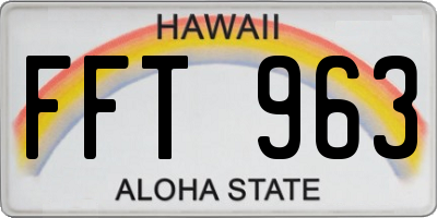 HI license plate FFT963