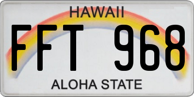 HI license plate FFT968