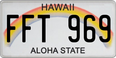HI license plate FFT969