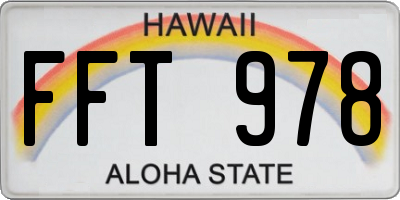 HI license plate FFT978