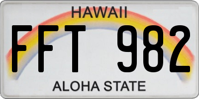 HI license plate FFT982