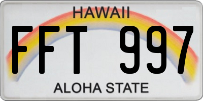 HI license plate FFT997