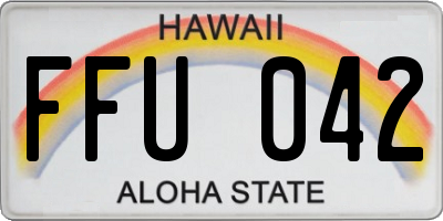 HI license plate FFU042