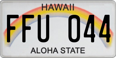HI license plate FFU044