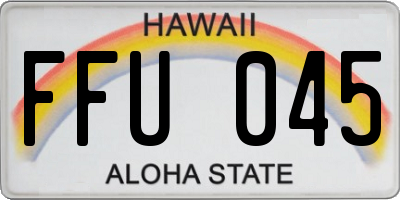 HI license plate FFU045