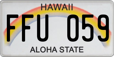 HI license plate FFU059
