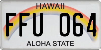 HI license plate FFU064