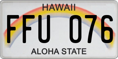 HI license plate FFU076