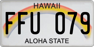 HI license plate FFU079