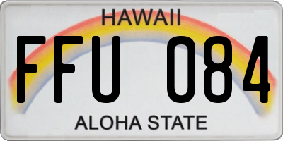HI license plate FFU084