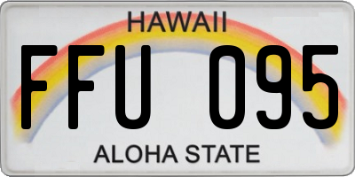 HI license plate FFU095