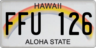 HI license plate FFU126