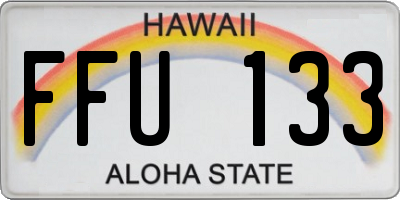 HI license plate FFU133