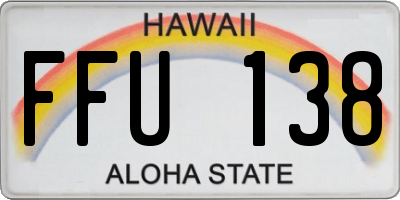 HI license plate FFU138