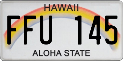 HI license plate FFU145
