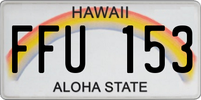 HI license plate FFU153