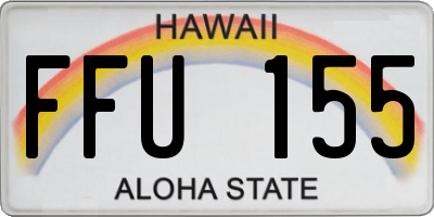 HI license plate FFU155