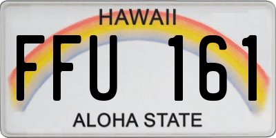 HI license plate FFU161