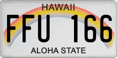 HI license plate FFU166