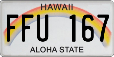 HI license plate FFU167