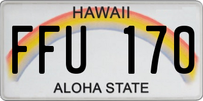 HI license plate FFU170