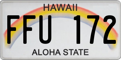 HI license plate FFU172