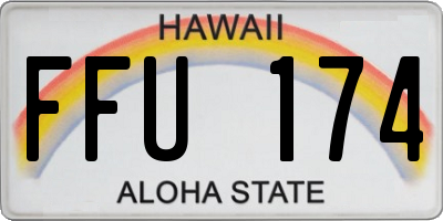HI license plate FFU174