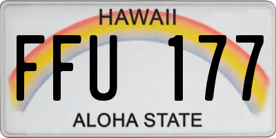 HI license plate FFU177